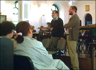 20120504-Warsaw Nozyk Synagogue Meeting_with_rabbi_.JPG
